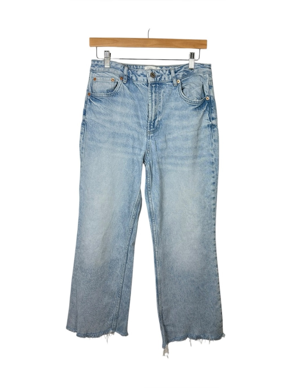 Rails Sunset Crop Jeans Light Wash High Rise Crop Flare Size 29